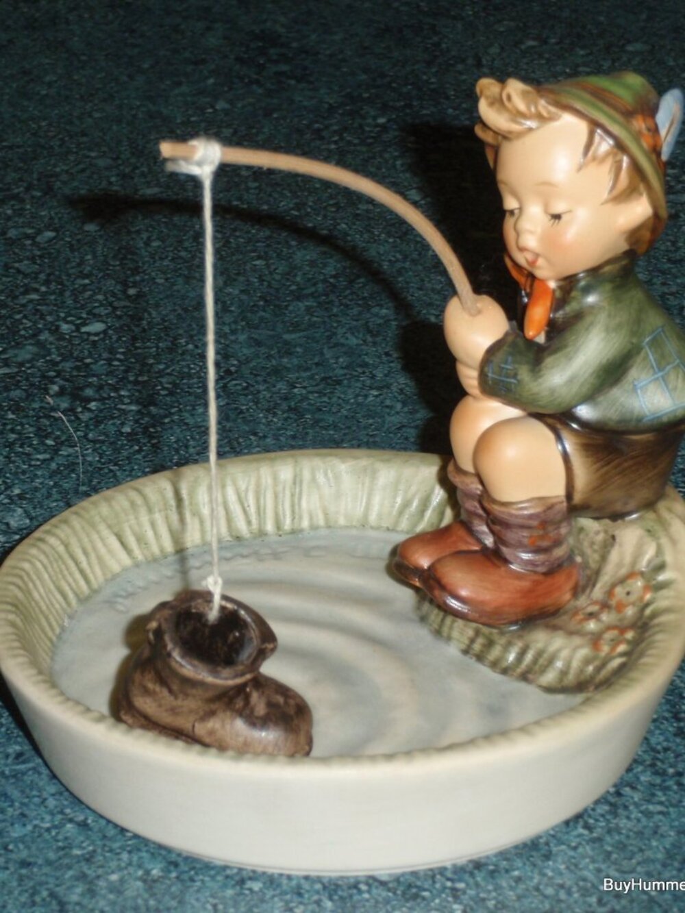 "Just Fishing" Goebel Hummel Figurine #373 TMK6 - Collectible Christmas Gift!